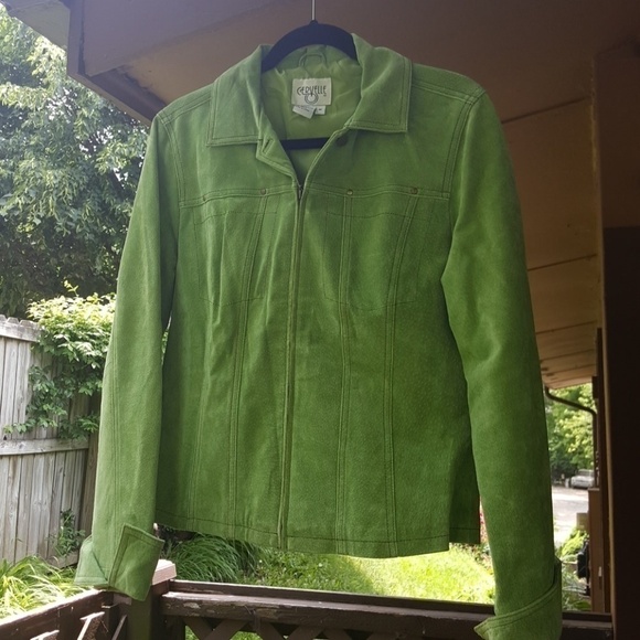 CARVILLE Green leather blazer/jacket - Picture 3 of 8
